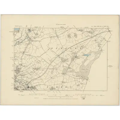 1885 Map of Somerset XXX.SE &  XXXI.SW, 1886 Print