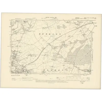1902 Map of Somerset XXX.SE &  XXXI.SW, 1904 Print