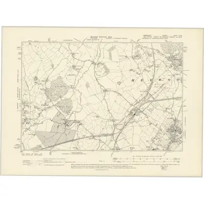 1902 Map of Somerset XXXI.NW, 1904 Print