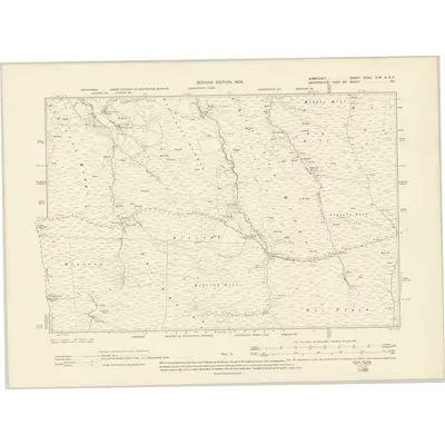 1902 Map of Somerset XXXII.SW & SE, 1905 Print