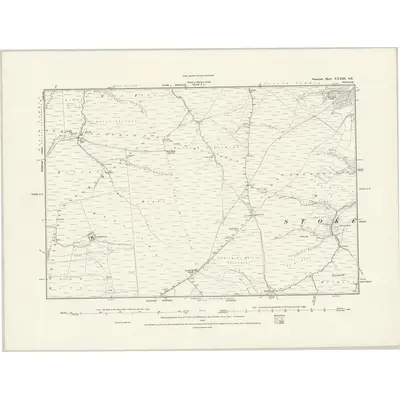 1887 Map of Somerset XXXIII.SE, 1888 Print