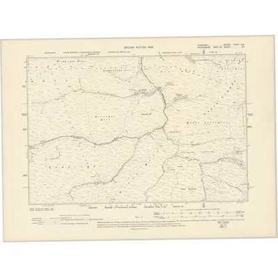 1902 Map of Somerset XXXIII.SW, 1905 Print