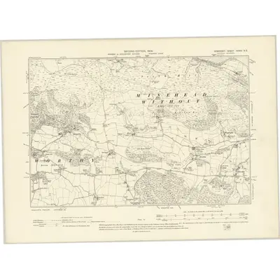 1902 Map of Somerset XXXIV.NE, 1904 Print