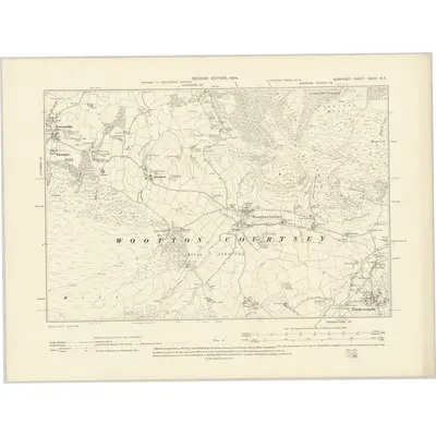 1902 Map of Somerset XXXIV.SE, 1904 Print
