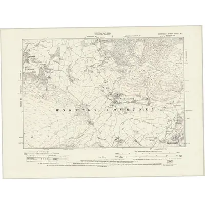 1928 Map of Somerset XXXIV.SE, 1930 Print