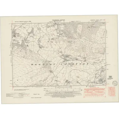 1938 Map of Somerset XXXIV.SE, 1949 Print