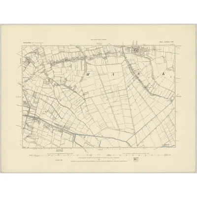 1884 Map of Somerset XXXIX.NW, 1885 Print