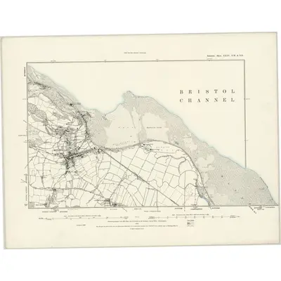 1887 Map of Somerset XXXV.NW & NE, 1888 Print