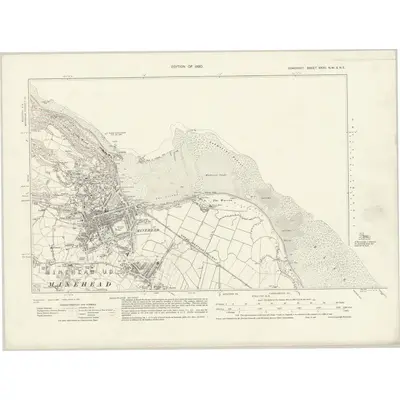 1928 Map of Somerset XXXV.NW & NE, 1930 Print