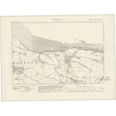 1928 Map of Somerset XXXV.SE, 1930 Print