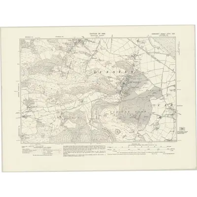 1928 Map of Somerset XXXV.SW, 1930 Print