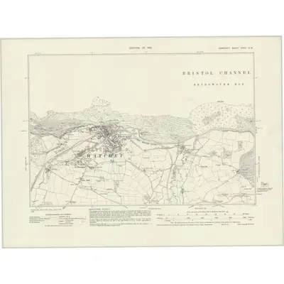 1928 Map of Somerset XXXVI.SW, 1932 Print