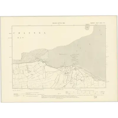 1902 Map of Somerset XXXVII.NE, 1904 Print