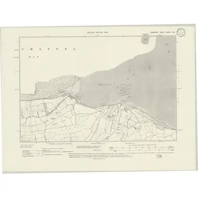 1902 Map of Somerset XXXVII.NE, 1933 Print