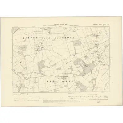1902 Map of Somerset XXXVII.SW, 1904 Print