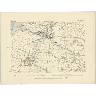 1884 Map of Somerset XXXVIII.NE, 1886 Print