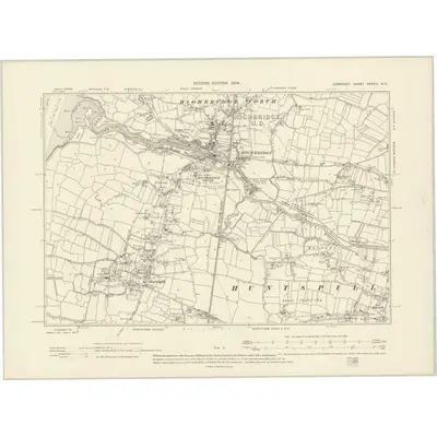 1902 Map of Somerset XXXVIII.NE, 1904 Print