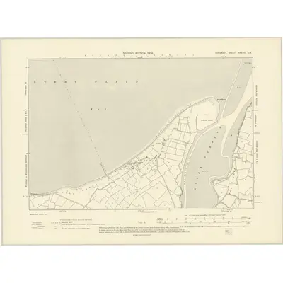 1902 Map of Somerset XXXVIII.NW, 1904 Print