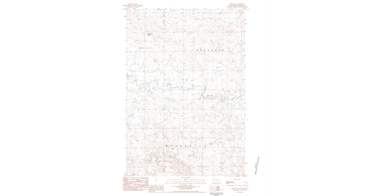 1983 Map of Sorum SE, Perkins County, SD — High-Res | Pastmaps