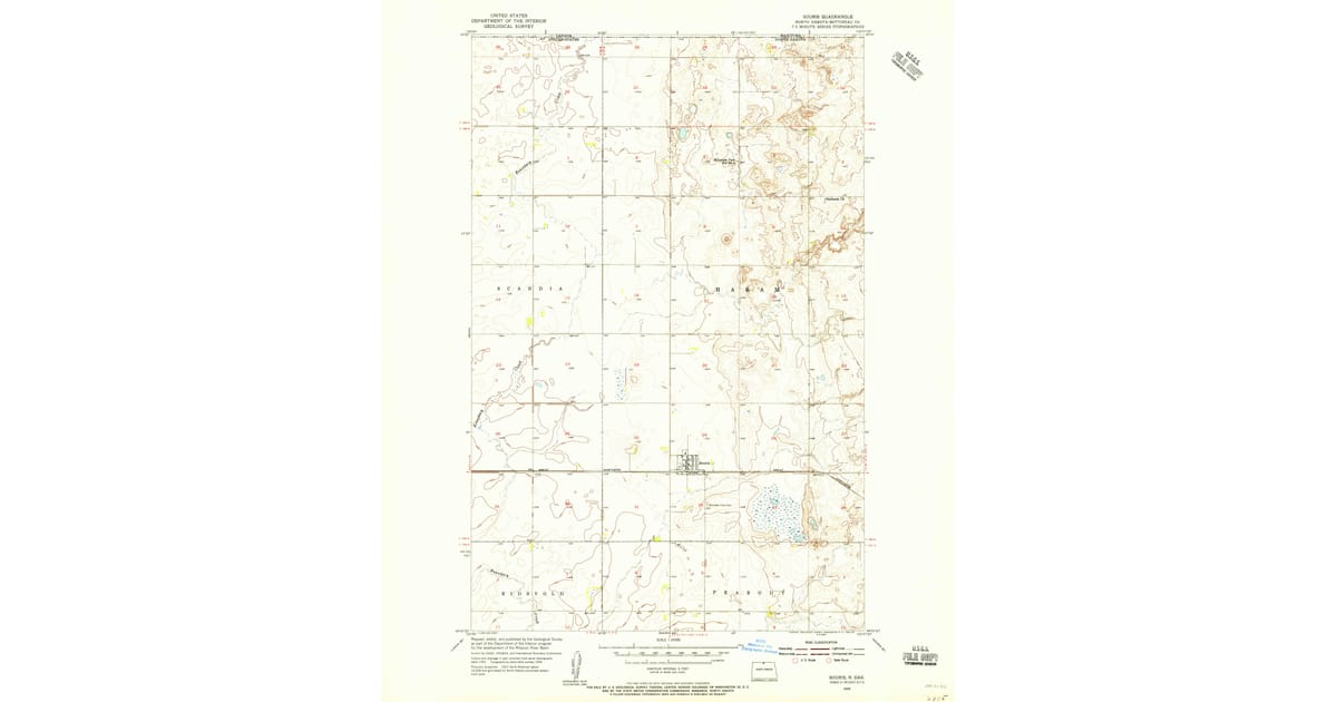 Old Maps of Souris ND for Academic - Souris Bottineau County Nd Usgs Topo 1954 P1956 Og 1200x630