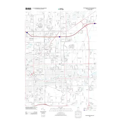 2013 Map of South Bend East, 2013 Print