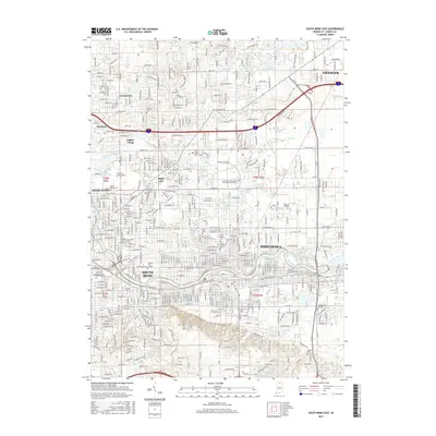 2016 Map of South Bend East, 2016 Print