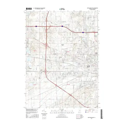 2016 Map of South Bend West, 2016 Print