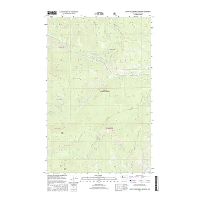 2017 Map of South Huckleberry Mountain, 2017 Print