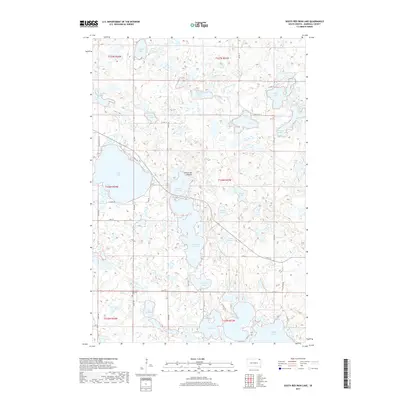 2017 Map of South Red Iron Lake, 2017 Print