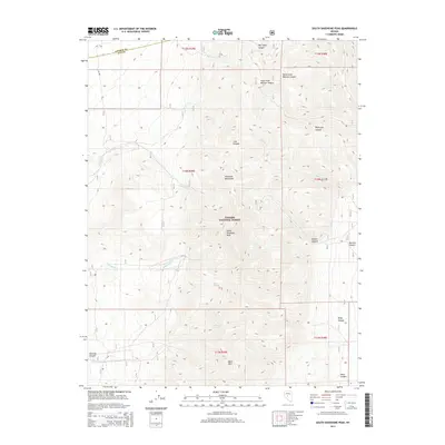 2014 Map of South Shoshone Peak, 2014 Print