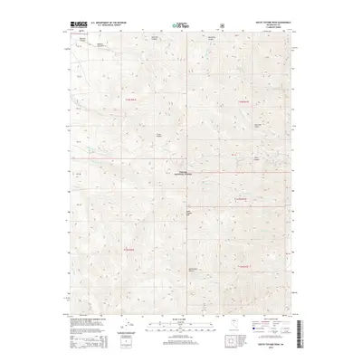 2014 Map of South Toiyabe Peak, 2014 Print