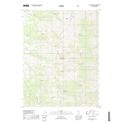 2018 Map of South Toiyabe Peak, 2018 Print
