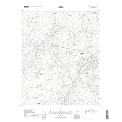 2019 Map of Southern Pines, 2019 Print