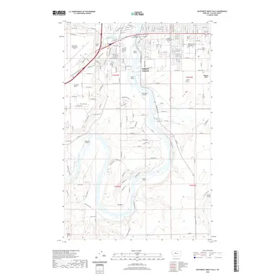 2020 Map of Southwest Great Falls, 2020 Print