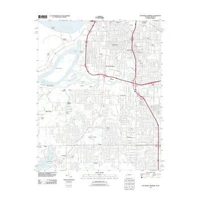 2011 Map of Southwest Memphis, 2011 Print