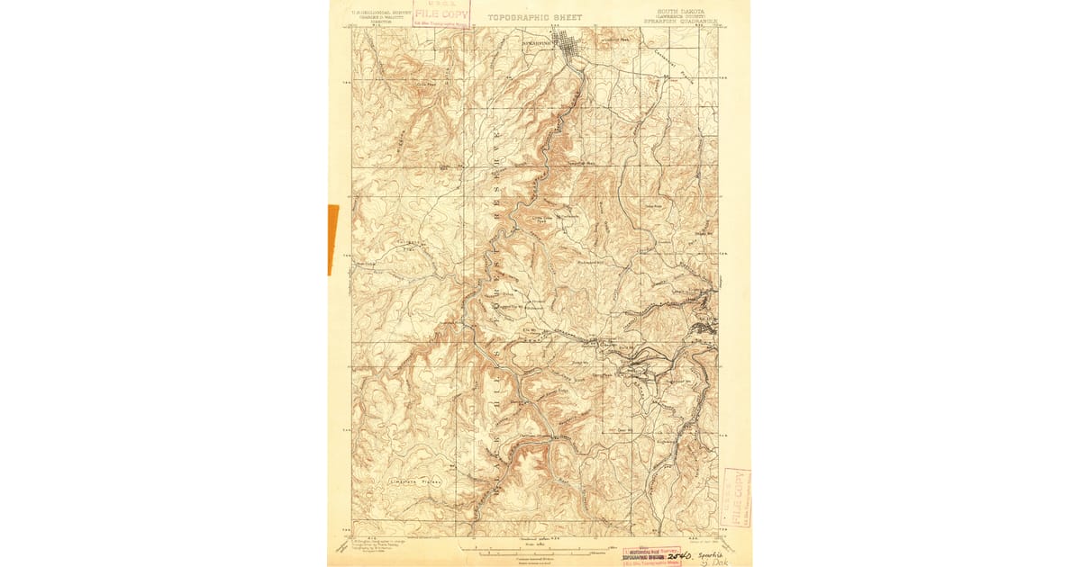 1900s (20th Century) Maps of South Dakota | Pastmaps