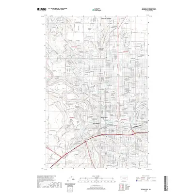 2020 Map of Spokane NW, 2020 Print