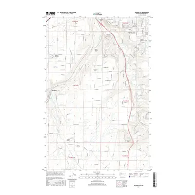 2017 Map of Spokane SW, 2017 Print