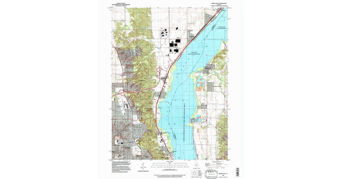 Spring Bay Il Map 1996 Map of Spring Bay, IL — High-Res | Pastmaps
