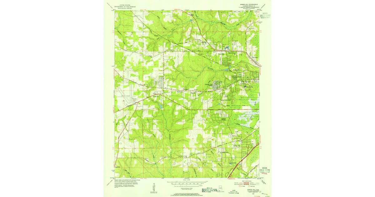 1953 Map of Spring Hill, Mobile County, AL — High-Res | Pastmaps