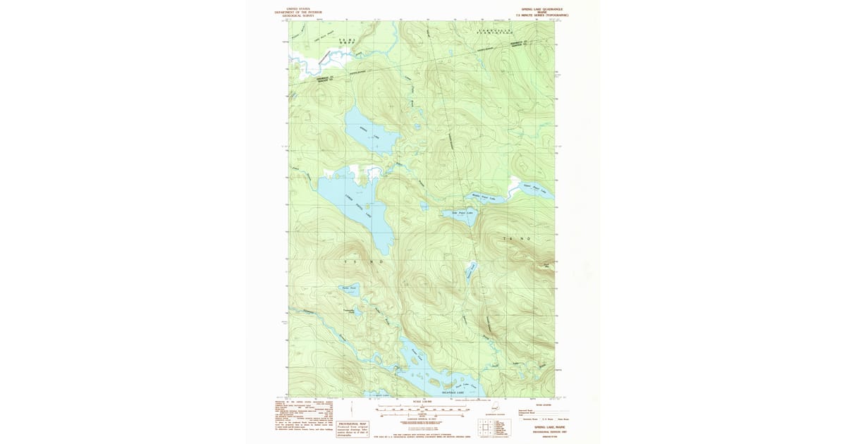 1987 Map of Spring Lake, Hancock County, ME — High-Res | Pastmaps