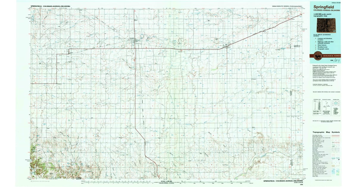 1984 Map of Springfield, CO — High-Res | Pastmaps