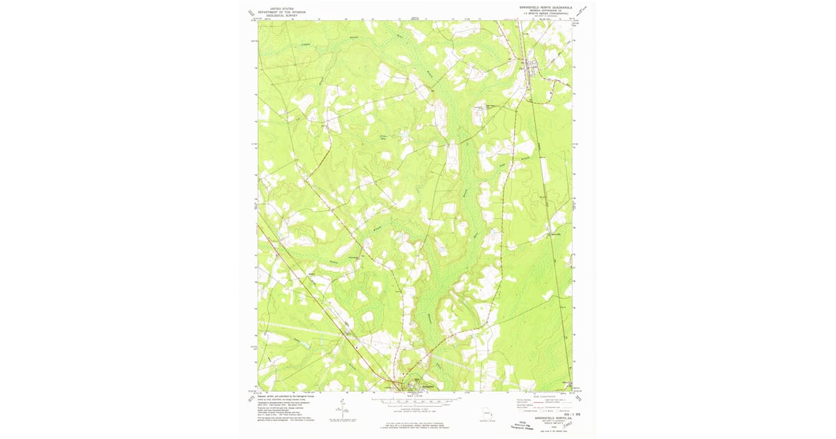 1978 Map of Springfield North, Effingham County, GA — High-Res | Pastmaps