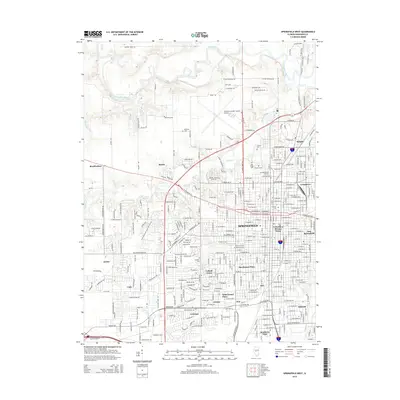 2015 Map of Springfield West, 2015 Print