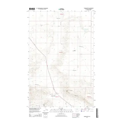 2014 Map of Square Butte, 2014 Print