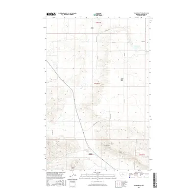 2017 Map of Square Butte, 2017 Print