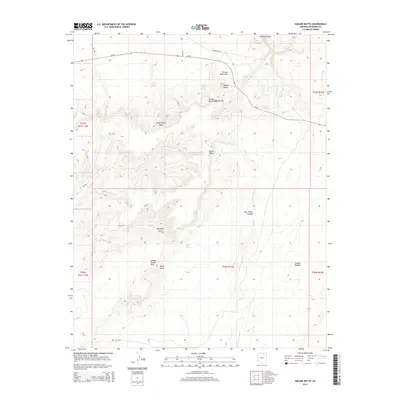 2014 Map of Square Butte, 2014 Print
