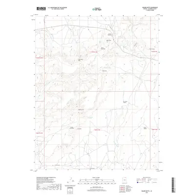 2018 Map of Square Butte, 2018 Print
