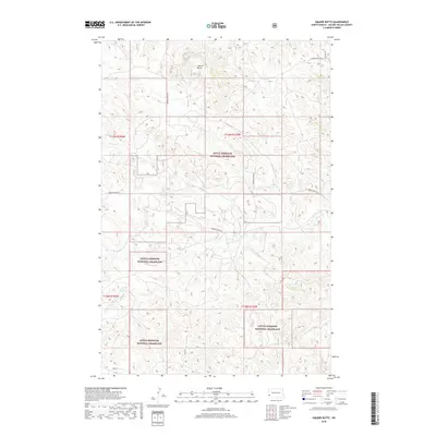 2018 Map of Square Butte, 2018 Print