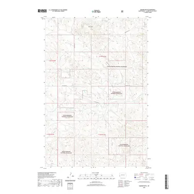 2020 Map of Square Butte, 2020 Print